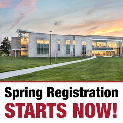 STEM Building at sunset: Spring Registration Starts Now